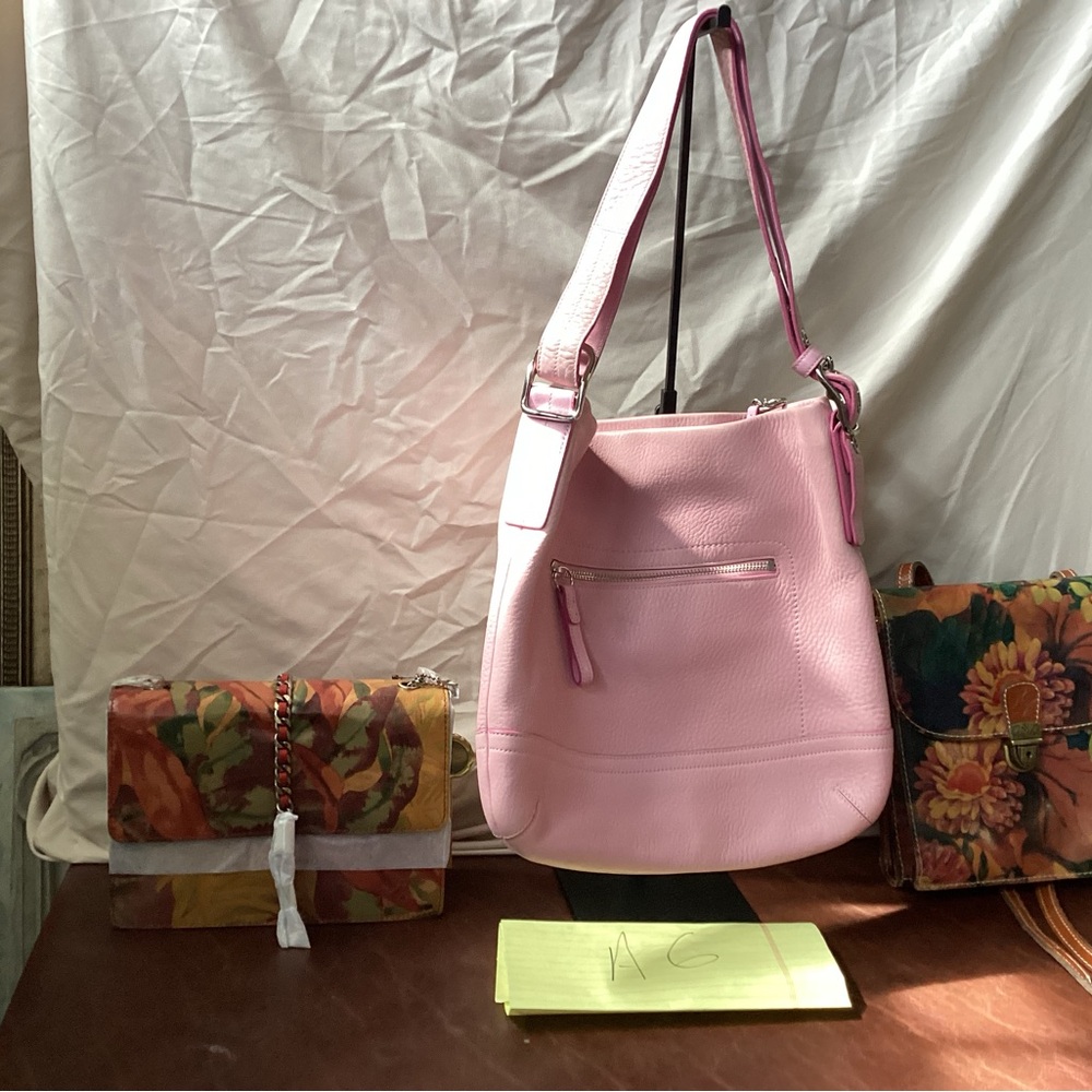 Patricia Nash Pink Shoulder Bag with Gold Hardware